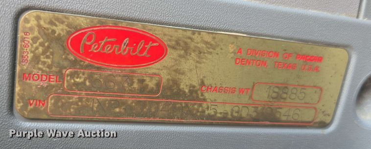 image for item DU7776 2016 Peterbilt 367 semi truck