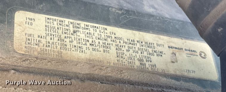 image for item DU7797 1989 Kenworth K100E semi truck