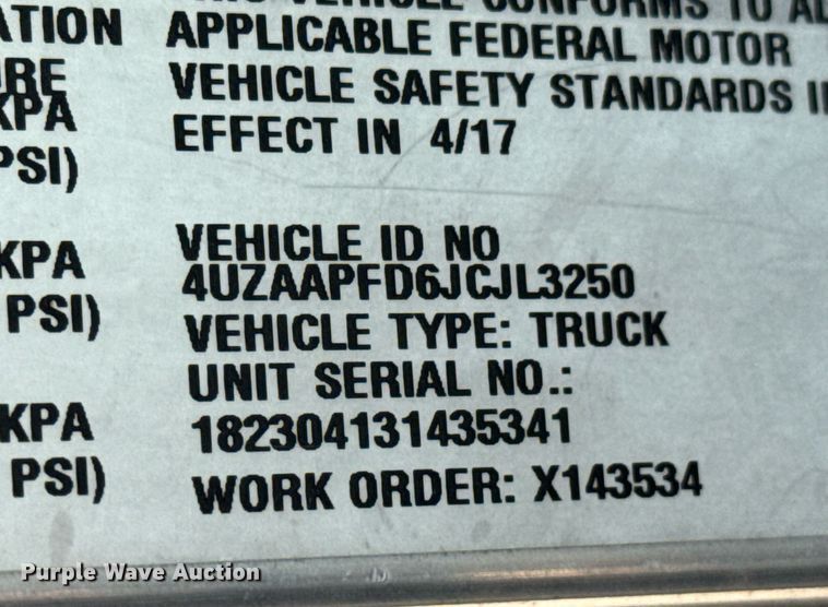 image for item DU9765 2018 Freightliner MT45 refrigerated delivery van