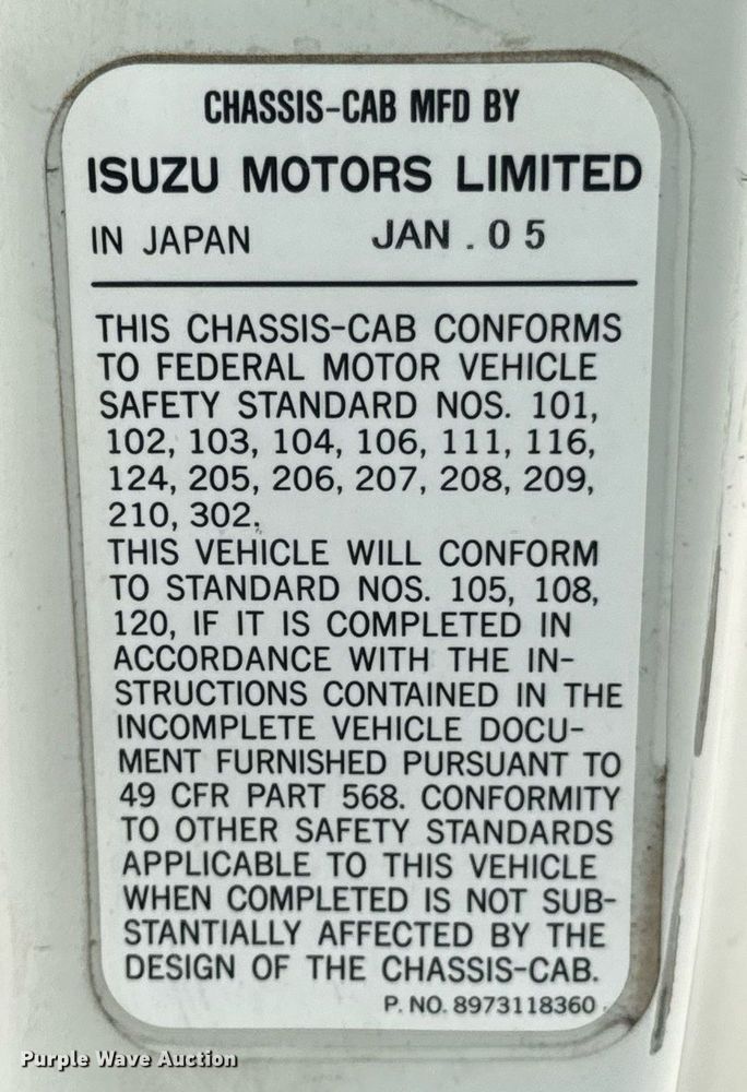 image for item DU9798 2006 GMC W4500 box truck