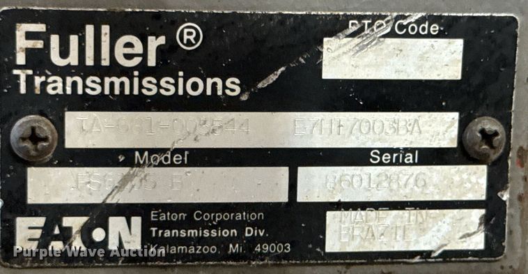 image for item DU9863 (3) Eaton Fuller FS6105 B transmissions
