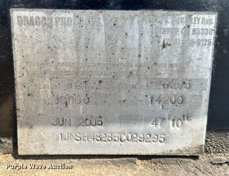 image for item DV2739 2005 Dragon Pro ESP container trailer