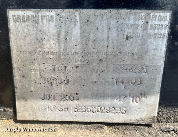 image for item DV2739 2005 Dragon Pro ESP container trailer