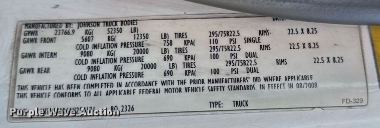 image for item DV4125 2010 International DuraStar 4400 truck cab and chassis