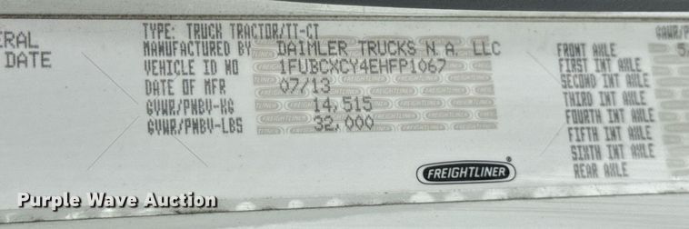 image for item DV4153 2014 Freightliner Business Class M2 semi truck