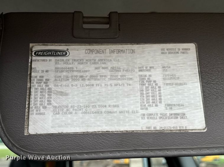 image for item DV4154 2015 Freightliner Business Class M2 semi truck