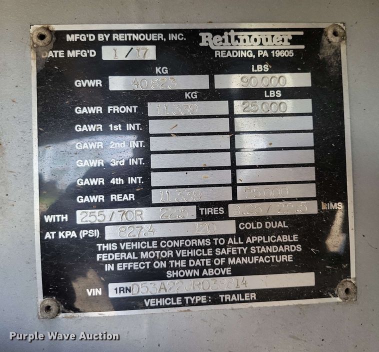 image for item EA2447 2018 Reitnouer Drop Miser drop deck trailer