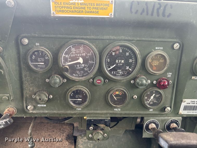 image for item EC3653 2001 AM General M35A3 flatbed truck