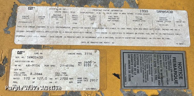 image for item EC3653 2001 AM General M35A3 flatbed truck