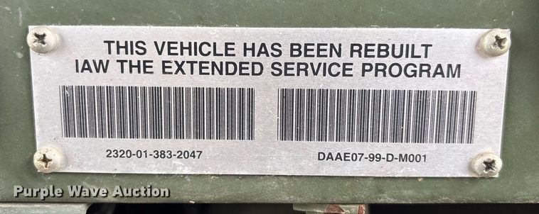 image for item EC3653 2001 AM General M35A3 flatbed truck