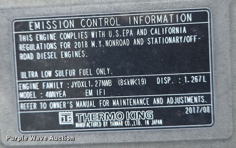 image for item EC4272 2018 International 4300  refrigerated truck