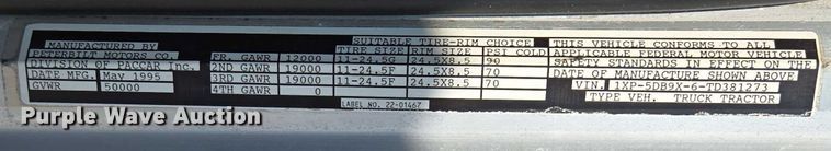image for item ED2036 1996 Peterbilt 379 semi truck