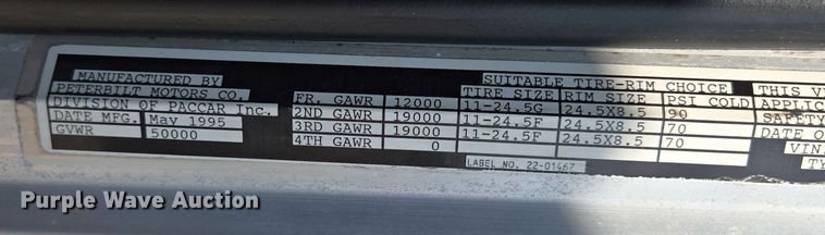 image for item ED2036 1996 Peterbilt 379 semi truck