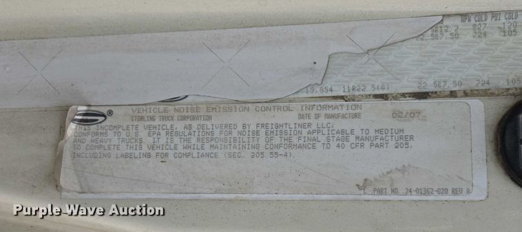 image for item ED2046 2007 Sterling L-Line tank truck