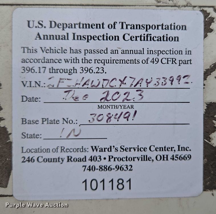 image for item ED2046 2007 Sterling L-Line tank truck