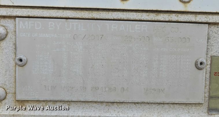 image for item EF1524 2008 Utility Trailer dry van trailer