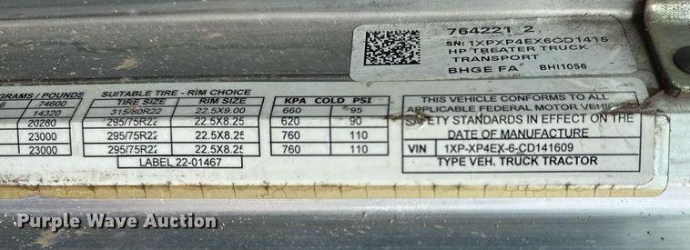 image for item EG5785 2012 Peterbilt 389 semi truck