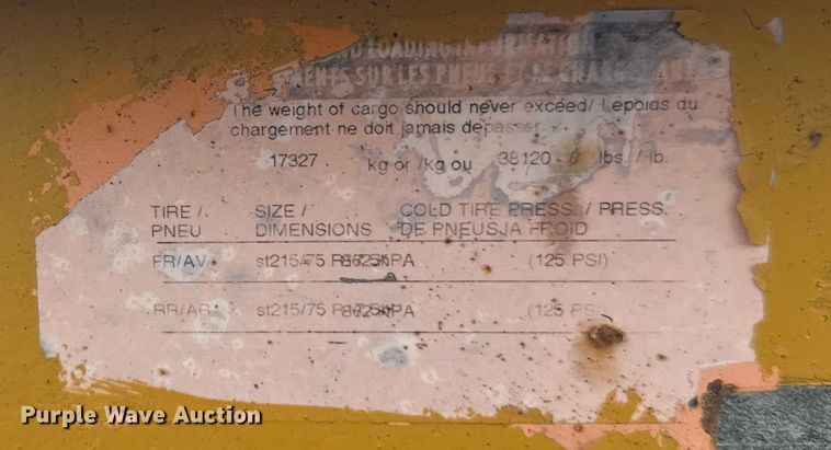 image for item EG6567 2008 Kaufman drop deck equipment trailer