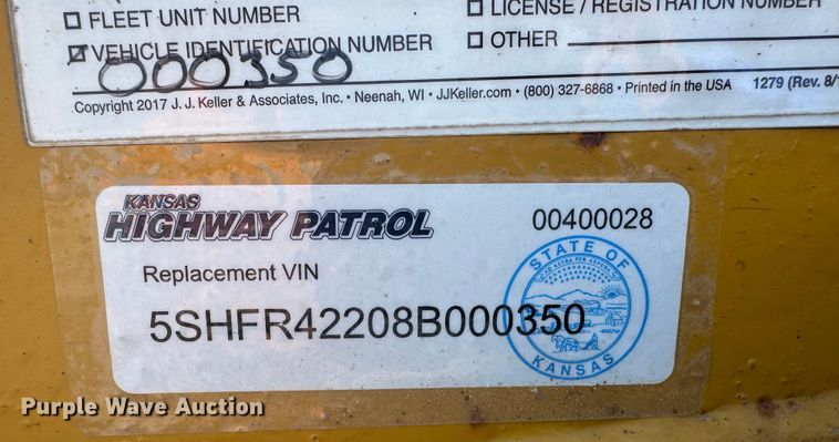 image for item EG6567 2008 Kaufman drop deck equipment trailer