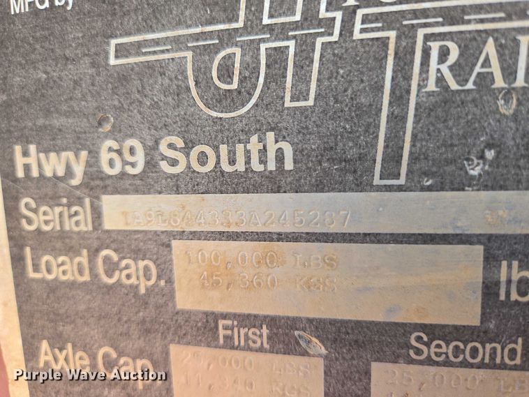 image for item EN8109 2003 Atoka 20-DDE-50-3 double drop deck equipment trailer