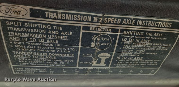 image for item NB9873 1982 Ford LN8000 truck cab and chassis