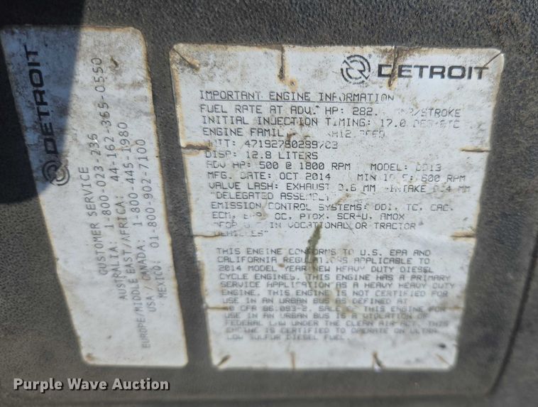 image for item YA0557 2015 Freightliner Business Class M2 semi truck