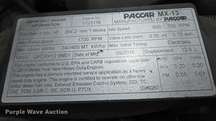 image for item YA0567 2017 Peterbilt 389 semi truck