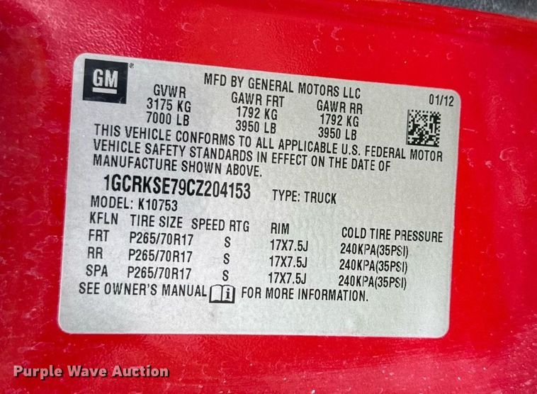 image for item DI9031 2012 Chevrolet Silverado 1500 Ext. Cab pickup truck