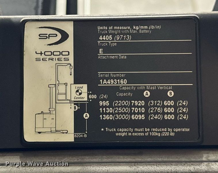 image for item DI9080 2017 Crown SP4050-30 order picker