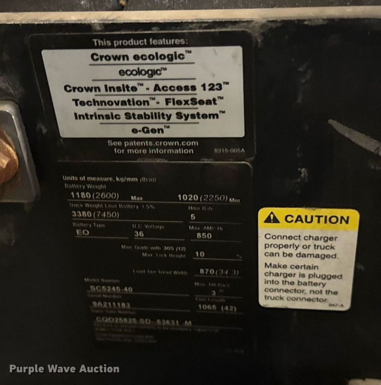 image for item DI9088 2014 Crown SC5245-40 forklift