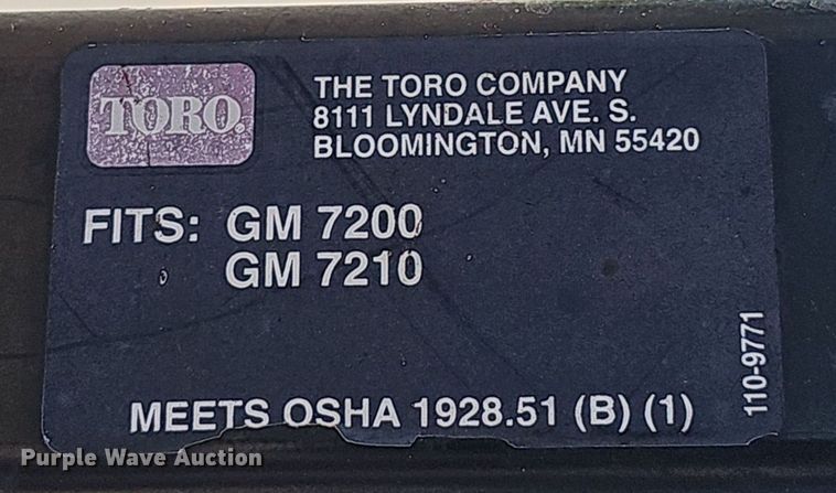 image for item DR3828 Toro Groundsmaster 7200 ZTR lawn mower