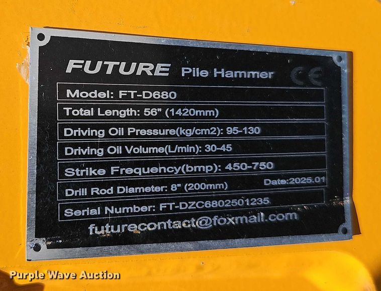 image for item DR3838 2025 Future FT-D680 skid steer post driver