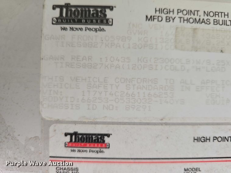 image for item DT6915 2006 Thomas Built Saf-T-Liner school bus