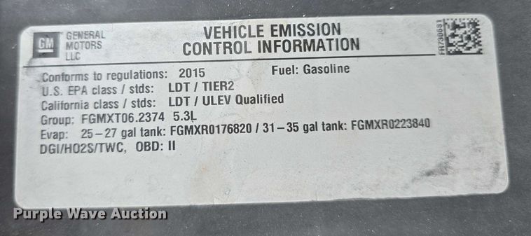 image for item DT6927 2015 GMC Yukon SLE SUV