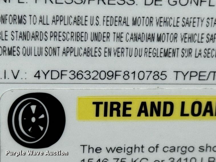 image for item DU9763 2009 Keystone Fuzion FZ363 toy hauler camper