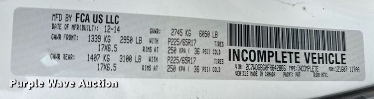 image for item DU9815 2015 Dodge Grand Caravan handicap accessible van