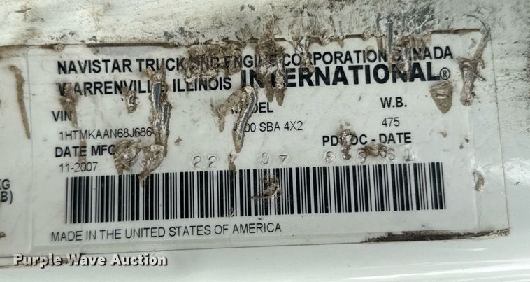 image for item DU9823 2008 International 4400 utility / service truck