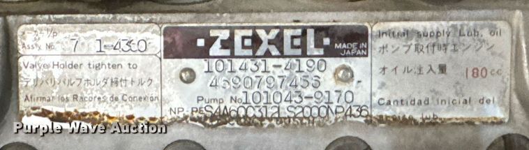 image for item DU9858 Isuzu street sweeper hydraulic pump