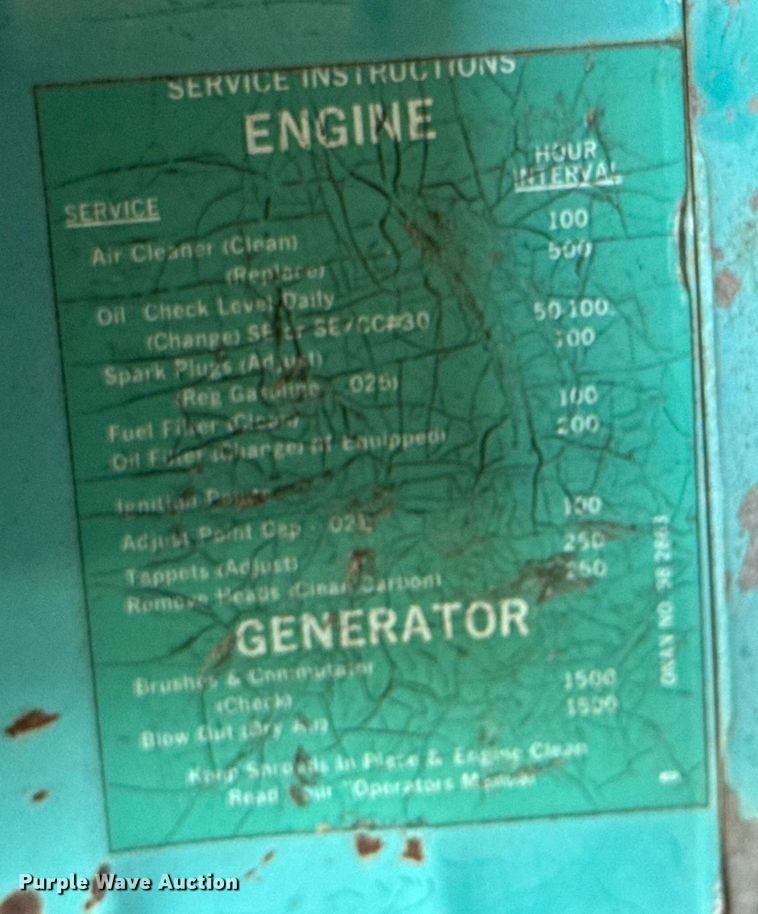 image for item DU9860 Onan 50 BGA generator