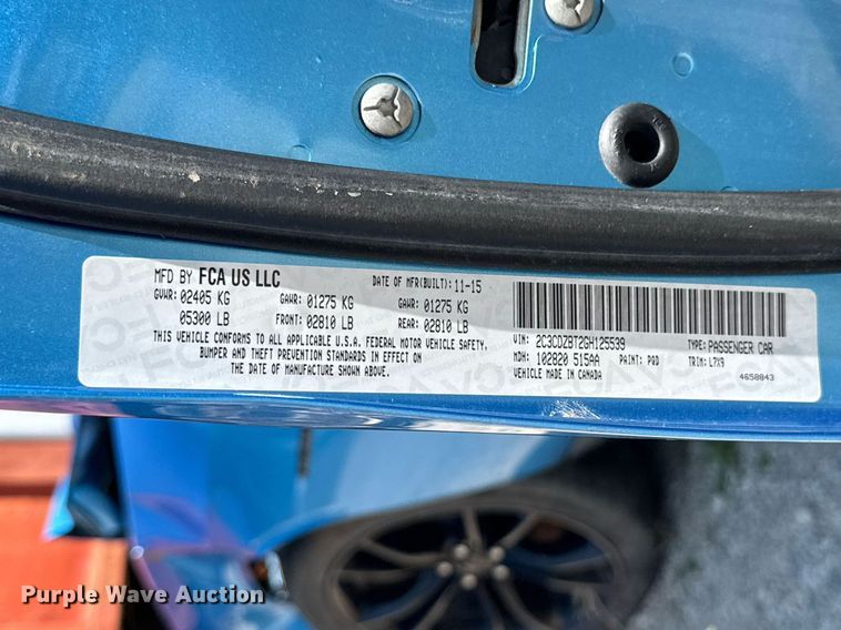 image for item DU9868 2016 Dodge Challenger 