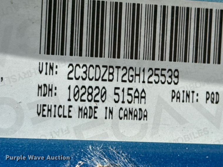 image for item DU9868 2016 Dodge Challenger 