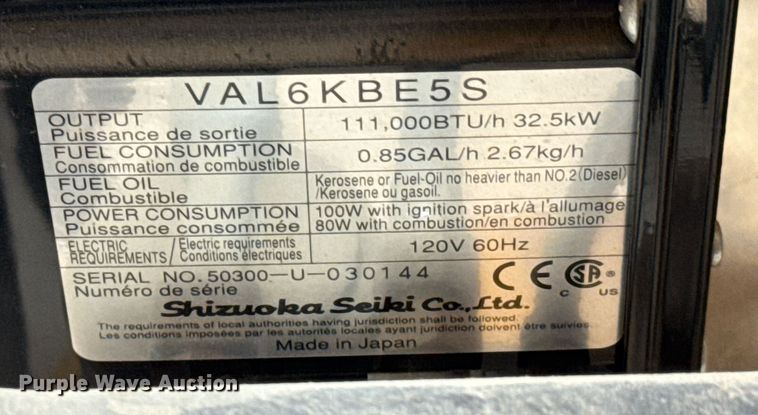 image for item DU9918 (2) Hy-Flo shop heaters