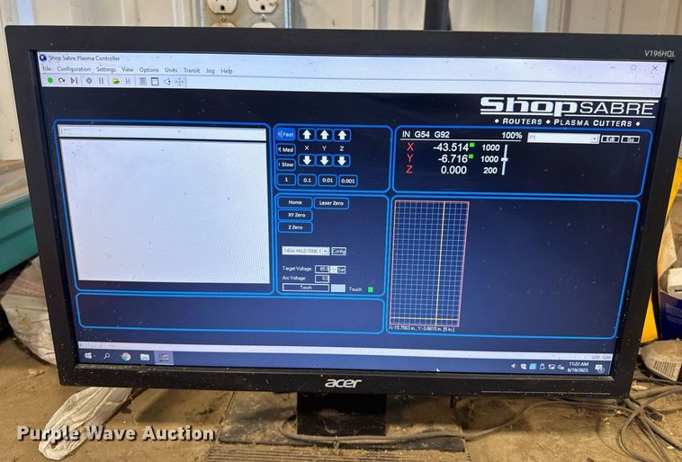 image for item DV4214 Shop Sabre SideKick 10 plasma cutting table