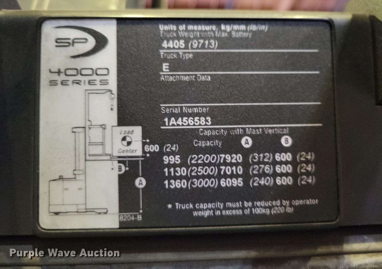 image for item DX7003 2016 Crown SP4050-30 order picker