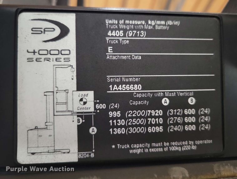 image for item DX7007 2016 Crown SP4050-30 order picker