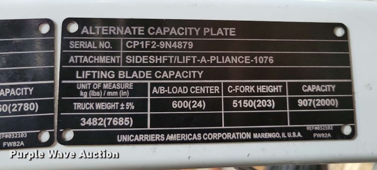 image for item DX7010 2015 UniCarriers CFS40 forklift