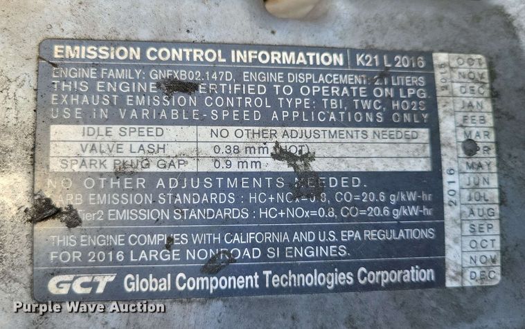 image for item DX7011 2016 UniCarriers PF50 forklift