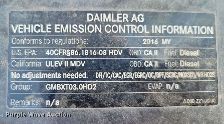 image for item DX7014 2016 Mercedes-Benz Sprinter 3500 delivery van