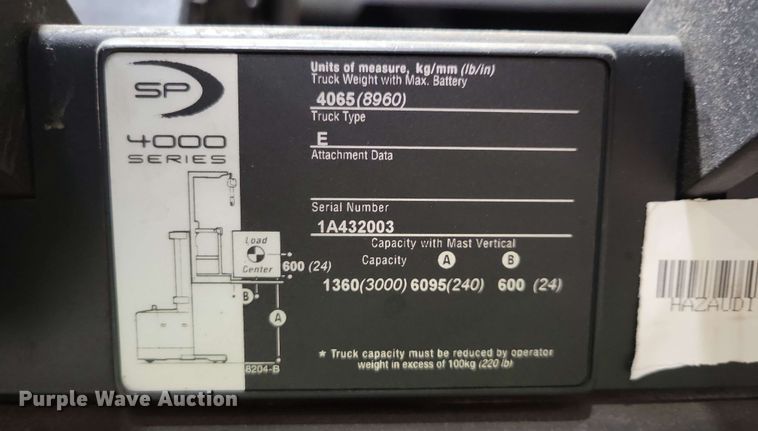 image for item DX7016 2015 Crown SP4020-30 order picker