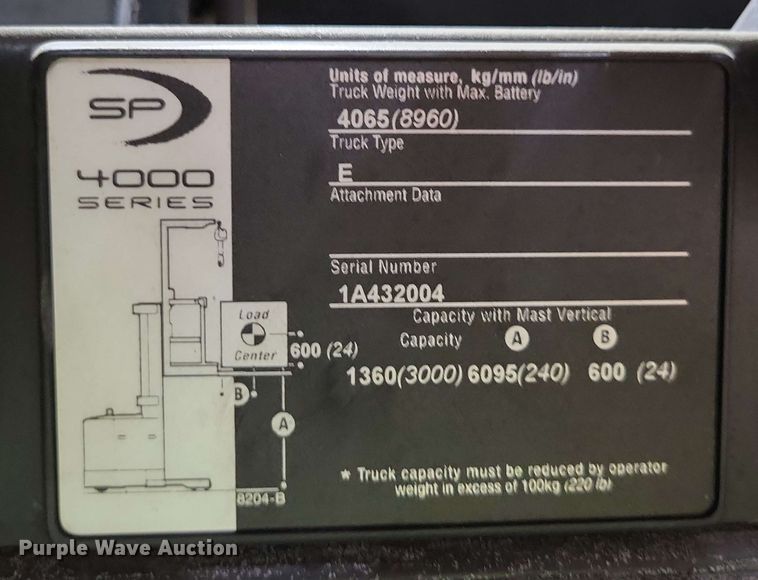 image for item DX7017 2015 Crown SP 4000 order picker